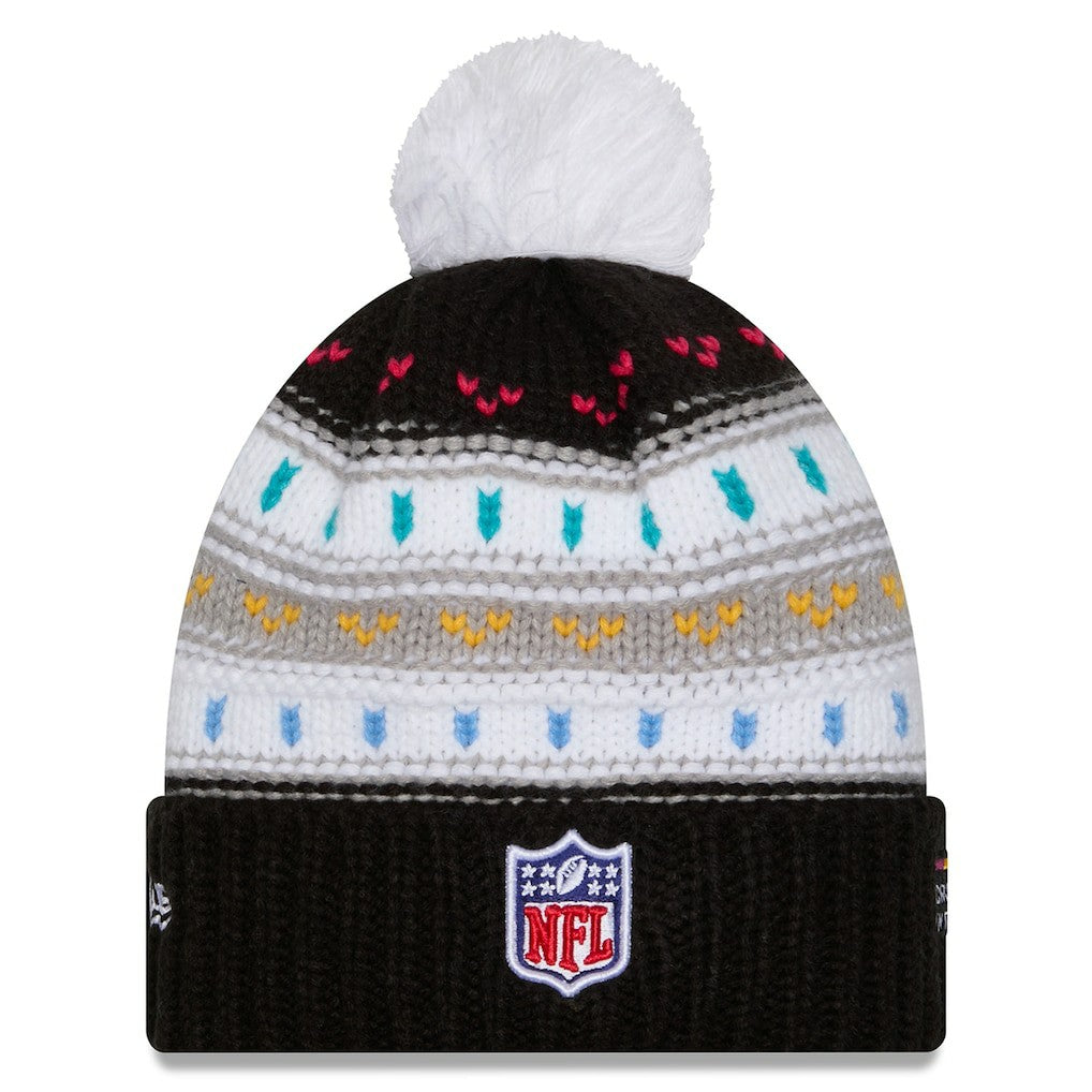 NFL Miami Dolphins Women's 2025 NFL Crucial Catch Cuffed Knit Hat with Pom