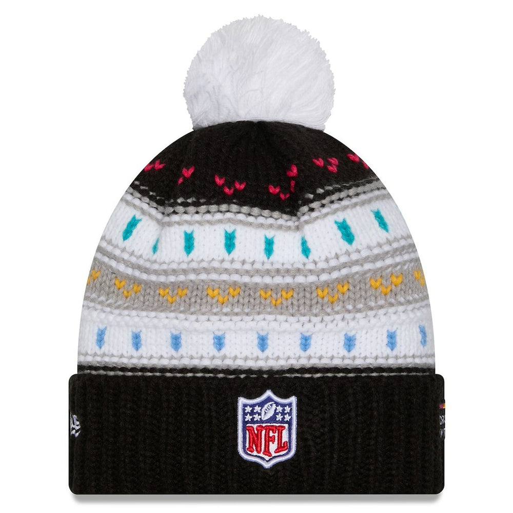 NFL Miami Dolphins Women's 2025 NFL Crucial Catch Cuffed Knit Hat with Pom