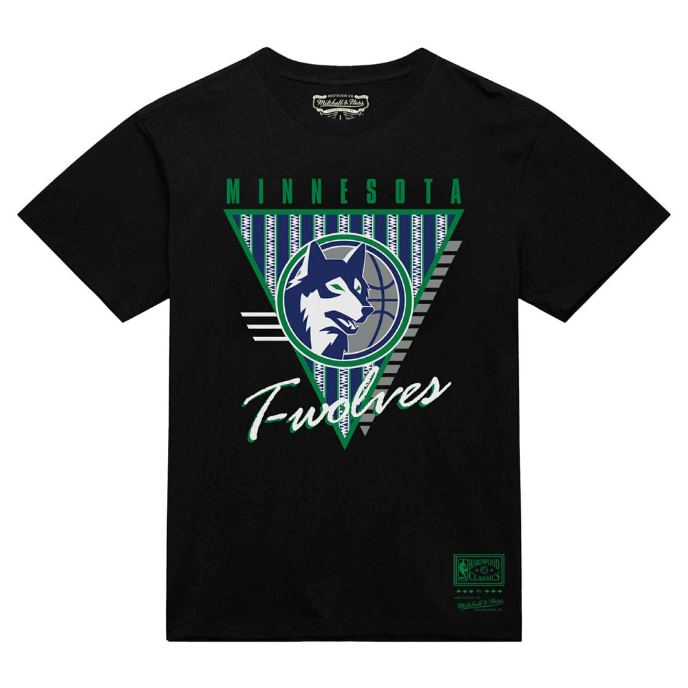 Minnesota Timberwolves Worldwide Collection Tri-Logo T-Shirt - Black | Mitchell & Ness sale