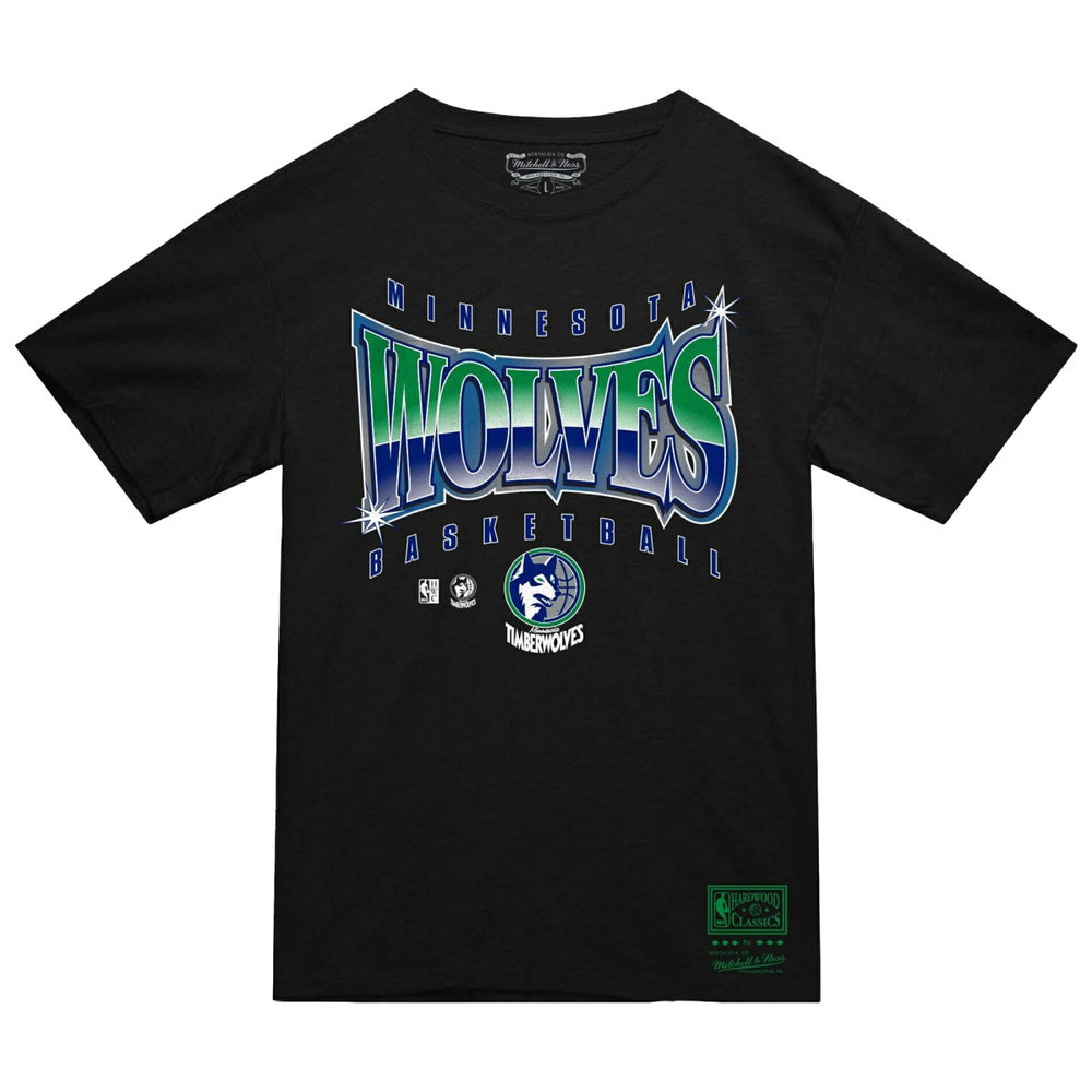 Minnesota Timberwolves Worldwide Collection Glow Up T-Shirt - Black | Mitchell & Ness online