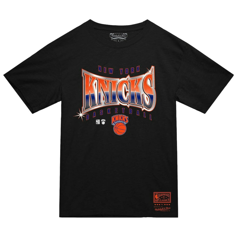 New York Knicks Worldwide Collection Glow Up T-Shirt - Black | Mitchell & Ness outlet