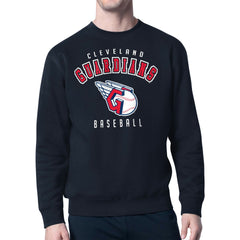 Cleveland Guardians Starter Team Logo Fleece Pullover Sweatshirt - Navy