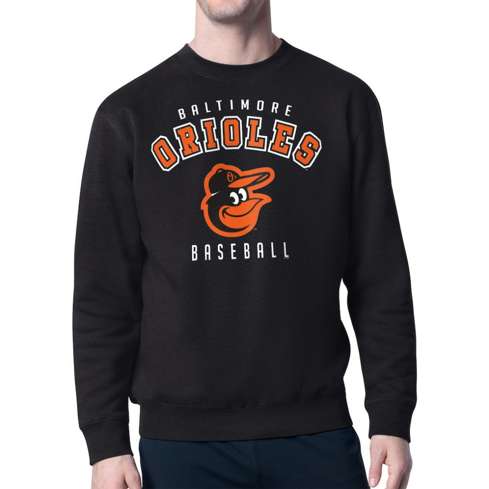 Baltimore Orioles Starter Team Logo Fleece Pullover Sweatshirt - Black