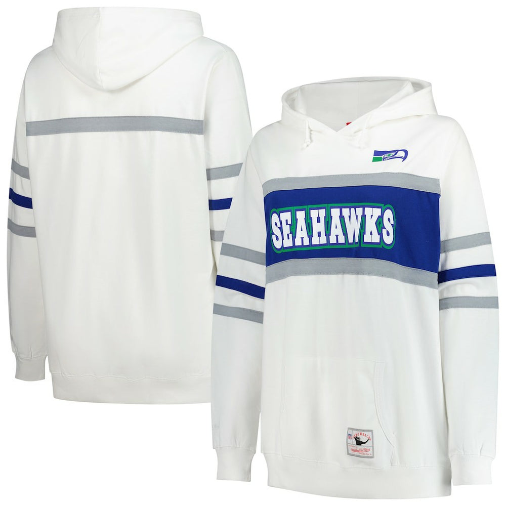NFL Seattle Seahawks Women's Plus Size Head Coach Throwback Pullover Hoodie