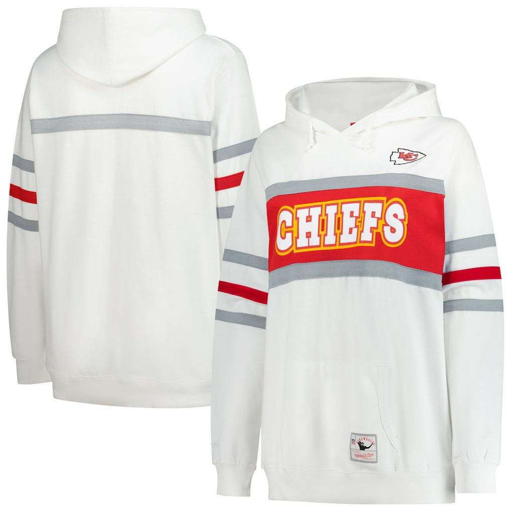 NFL Kansas City Chiefs Women's Plus Size Head Coach Throwback Pullover Hoodie