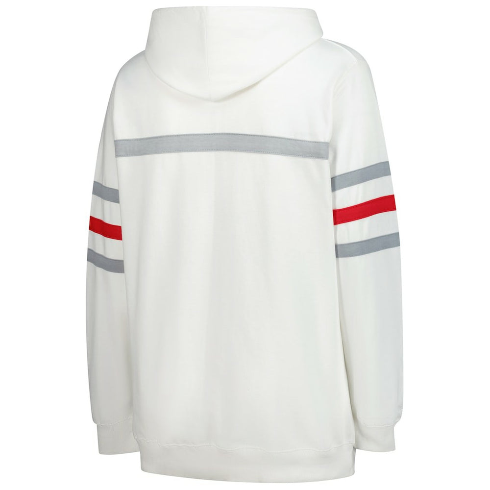 NFL Kansas City Chiefs Women's Plus Size Head Coach Throwback Pullover Hoodie