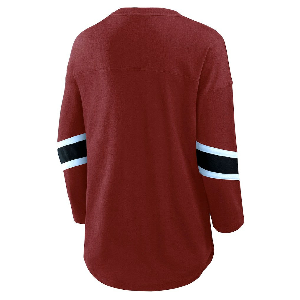 NFL Washington Commanders Women's Plus Size Redzone 3/4-Sleeve Scoop Neck T-Shirt