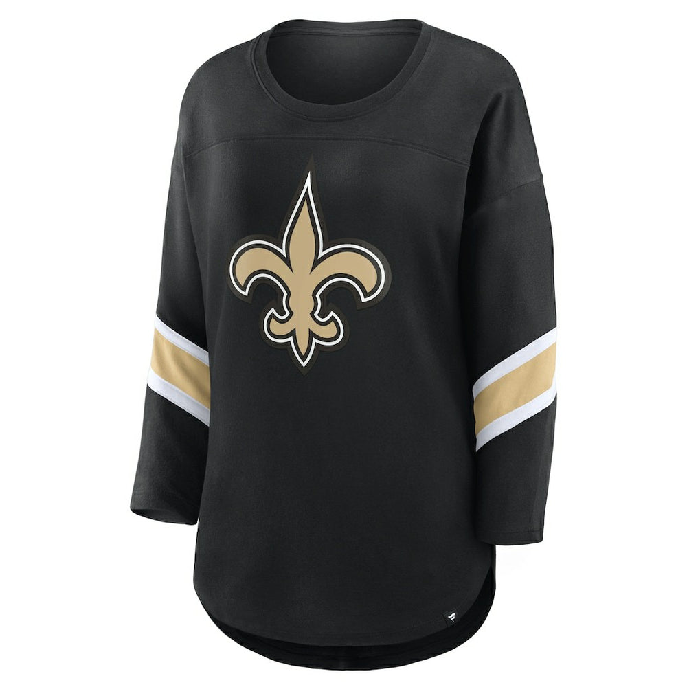 NFL New Orleans Saints Women's Plus Size Redzone 3/4-Sleeve Scoop Neck T-Shirt