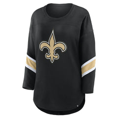 NFL New Orleans Saints Women's Plus Size Redzone 3/4-Sleeve Scoop Neck T-Shirt