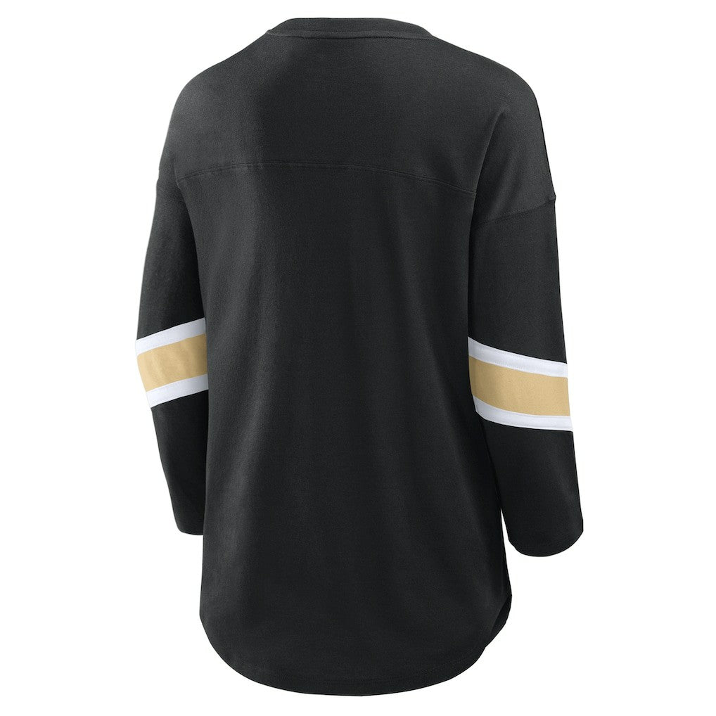 NFL New Orleans Saints Women's Plus Size Redzone 3/4-Sleeve Scoop Neck T-Shirt