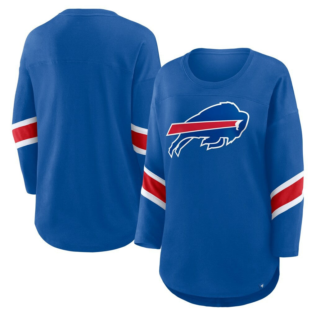 NFL Buffalo Bills Women's Plus Size Redzone 3/4-Sleeve Scoop Neck T-Shirt