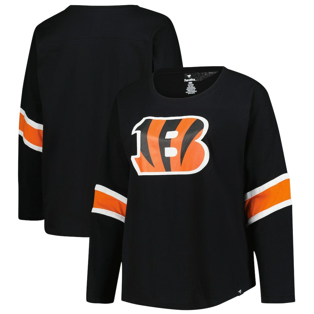 NFL Cincinnati Bengals Women's Plus Size Redzone 3/4-Sleeve Scoop Neck T-Shirt