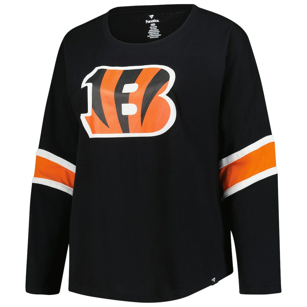 NFL Cincinnati Bengals Women's Plus Size Redzone 3/4-Sleeve Scoop Neck T-Shirt