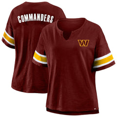 NFL Washington Commanders Women's Plus Size Redzone Notch Neck T-Shirt