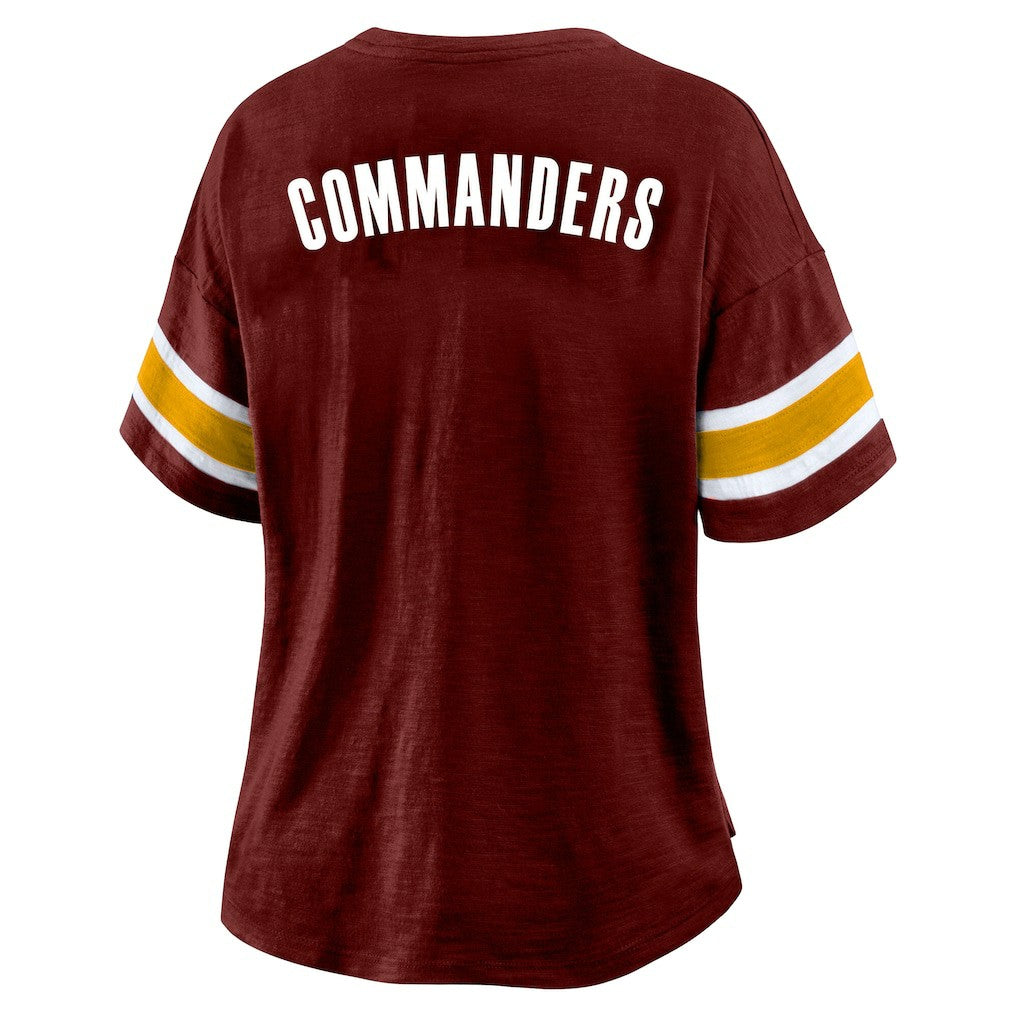 NFL Washington Commanders Women's Plus Size Redzone Notch Neck T-Shirt