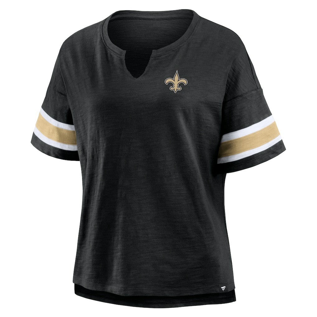 NFL New Orleans Saints Women's Plus Size Redzone Notch Neck T-Shirt