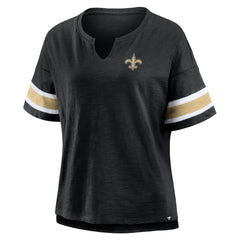NFL New Orleans Saints Women's Plus Size Redzone Notch Neck T-Shirt