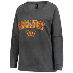 NFL Washington Commanders Profile Women's Plus Size Acid Wash Raglan Sweatshirt