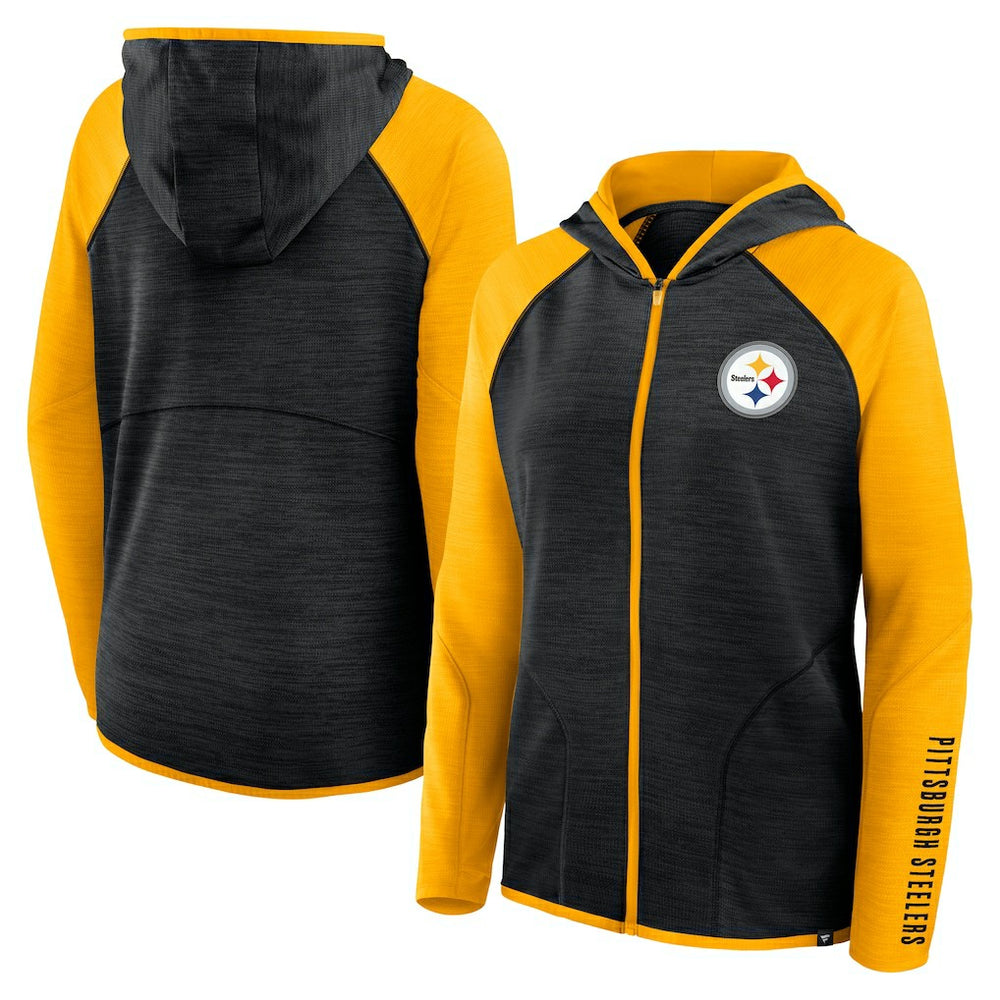 NFL Pittsburgh Steelers Women's Plus Size End Around Pass Full-Zip Hoodie