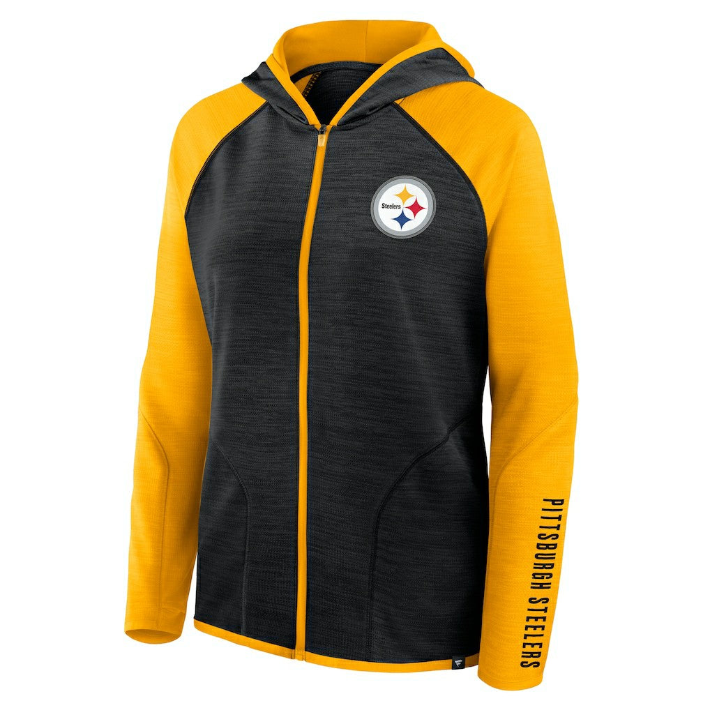 NFL Pittsburgh Steelers Women's Plus Size End Around Pass Full-Zip Hoodie