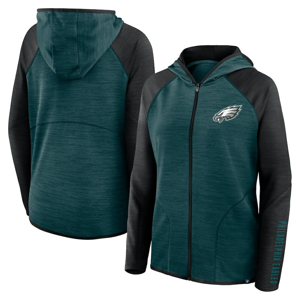 NFL Philadelphia Eagles Women's Plus Size End Around Pass Full-Zip Hoodie