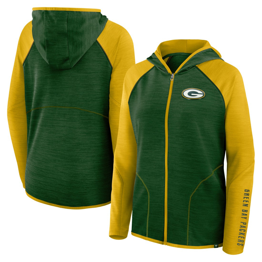 NFL Green Bay Packers Women's Plus Size End Around Pass Full-Zip Hoodie