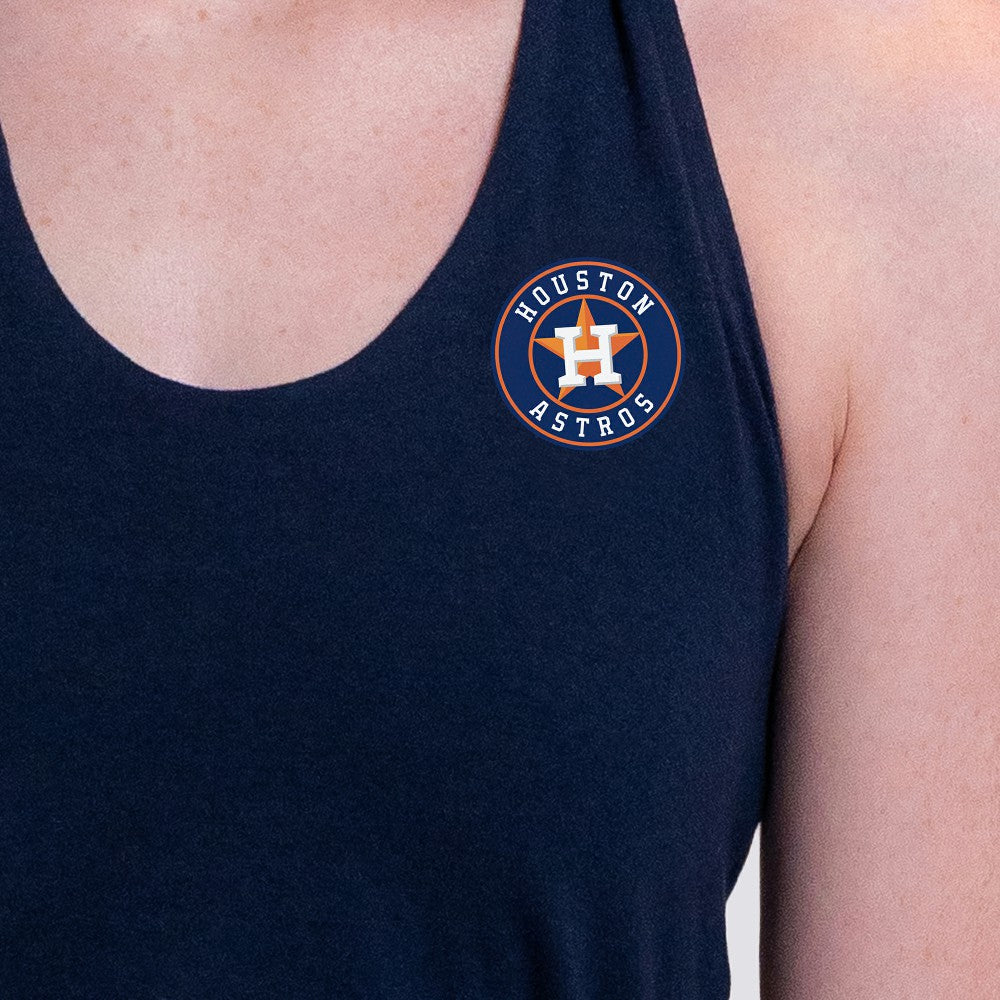 Houston Astros Lusso Women's Noelle V-Neck Tank Top - Navy