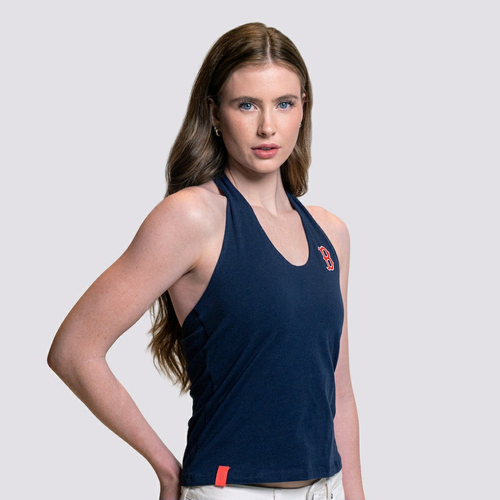 Boston Red Sox Lusso Women's Noelle V-Neck Tank Top - Navy