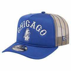 Chicago Cubs Vintage Arched Foam Front 9FIFTY A-Frame Adjustable Trucker Hat - Royal | New Era