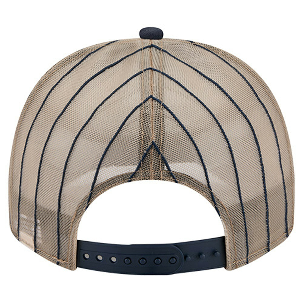 New York Yankees Vintage Arched Foam Front 9FIFTY A-Frame Adjustable Trucker Hat - Navy | New Era
