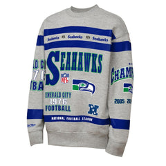 NFL Seattle Seahawks Youth Throwback All-Over Print Fleece Sweatshirt