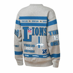 NFL Detroit Lions Youth Throwback All-Over Print Fleece Sweatshirt