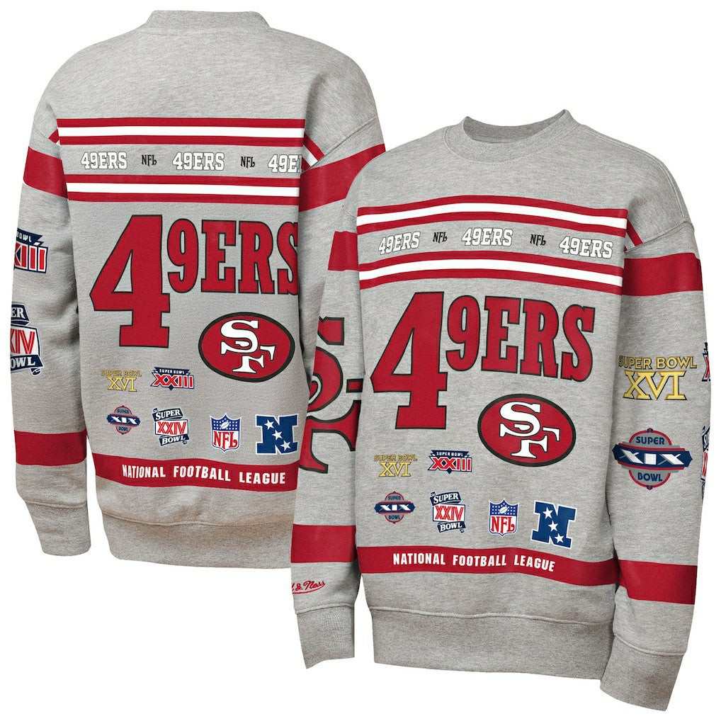 NFL San Francisco 49ers Youth Throwback All-Over Print Fleece Sweatshirt