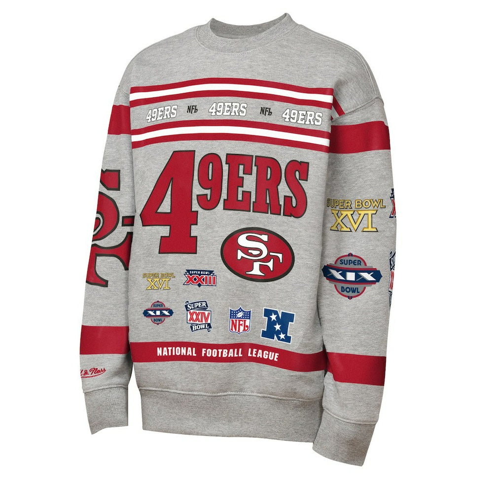 NFL San Francisco 49ers Youth Throwback All-Over Print Fleece Sweatshirt