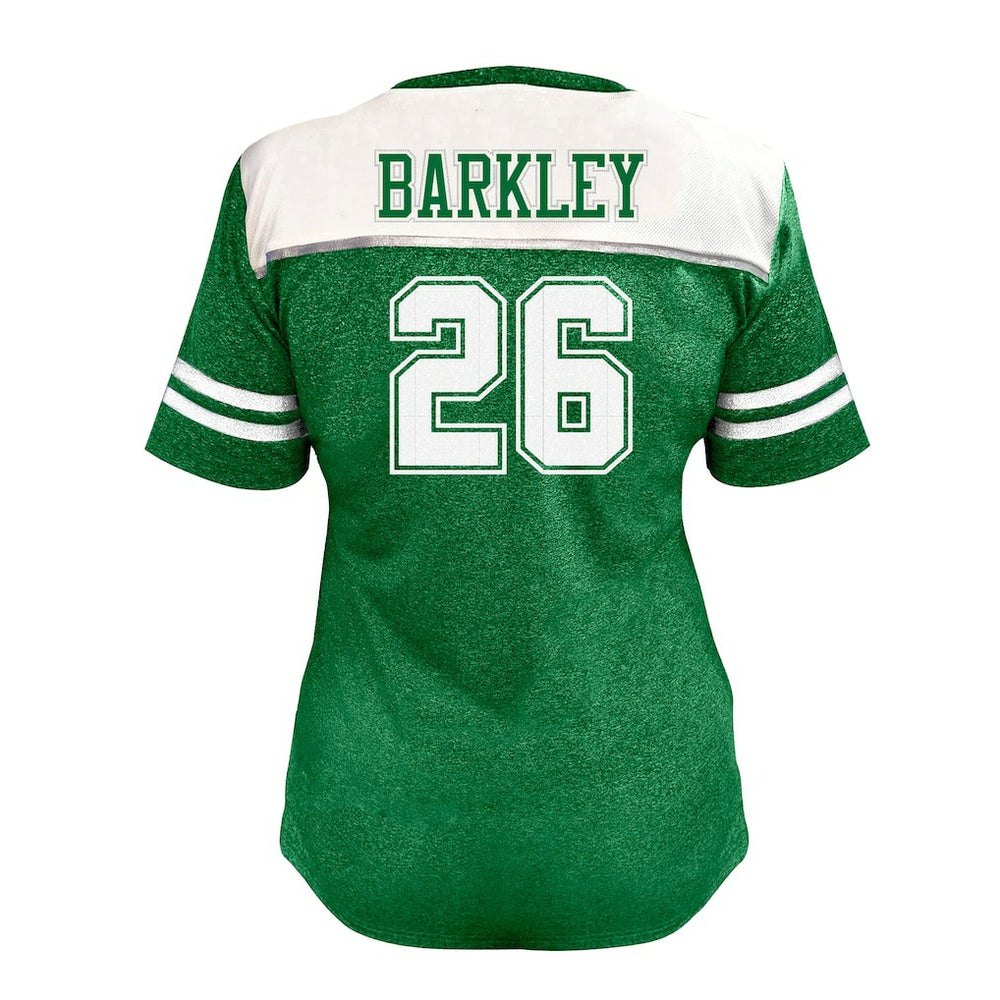 NFL Philadelphia Eagles Saquon Barkley  Women's Plus Size Bling V-Neck T-Shirt