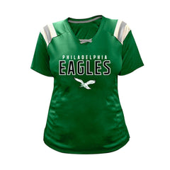 NFL Philadelphia Eagles Saquon Barkley  Women's Plus Size Name & Number Raglan Lace V-Neck T-Shirt