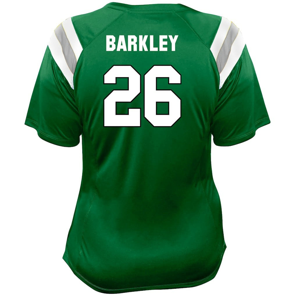 NFL Philadelphia Eagles Saquon Barkley  Women's Plus Size Name & Number Raglan Lace V-Neck T-Shirt