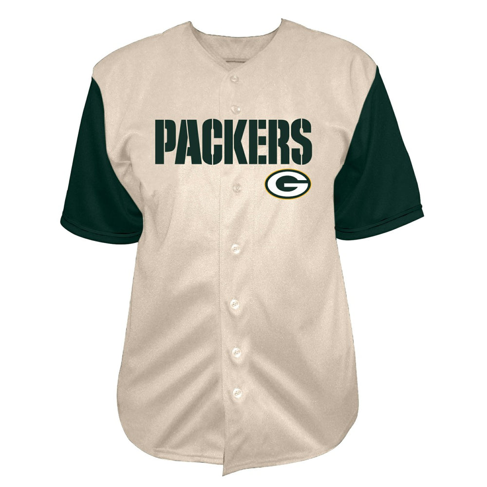 NFL Green Bay Packers Jordan Love  Big & Tall Baseball Button-Up Shirt