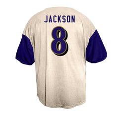 NFL Baltimore Ravens Lamar Jackson  Big & Tall Baseball Button-Up Shirt