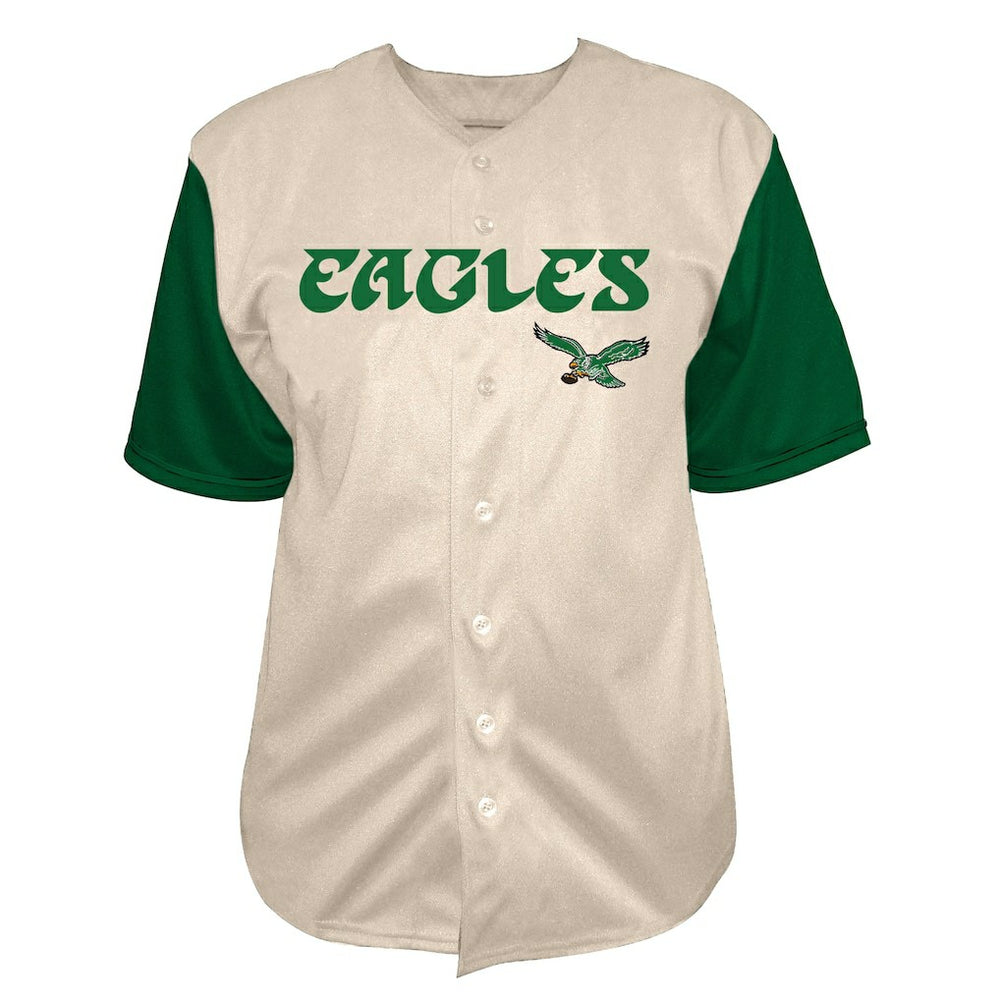 NFL Philadelphia Eagles Saquon Barkley  Big & Tall Baseball Button-Up Shirt