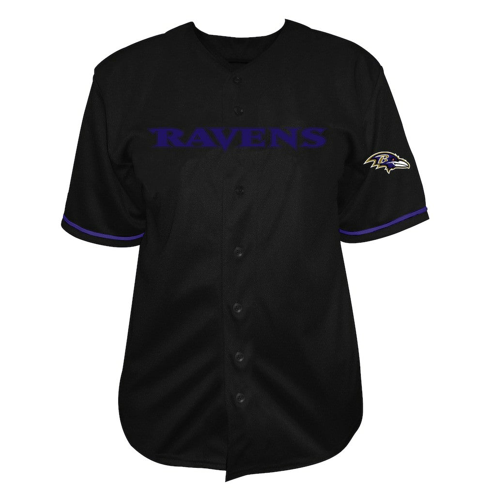 NFL Baltimore Ravens Lamar Jackson  Big & Tall Baseball Button-Up Shirt