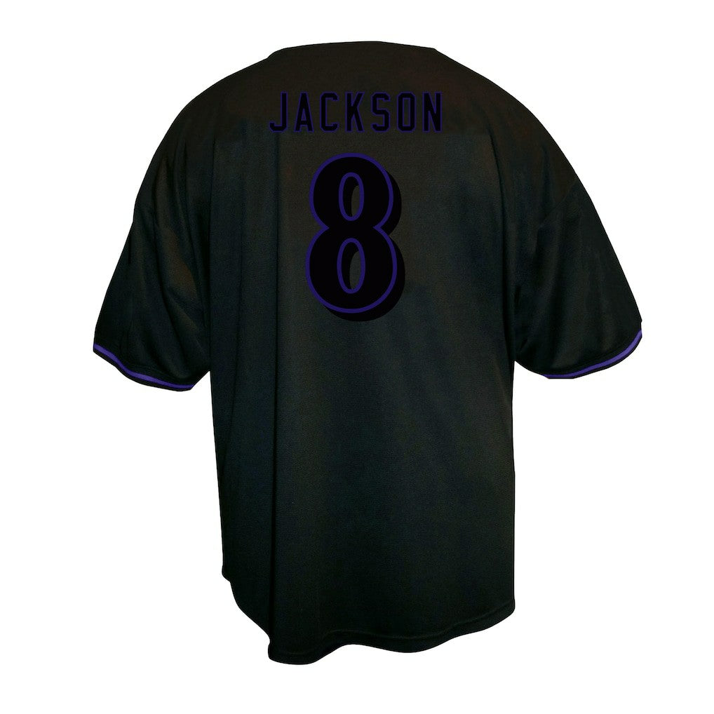 NFL Baltimore Ravens Lamar Jackson  Big & Tall Baseball Button-Up Shirt