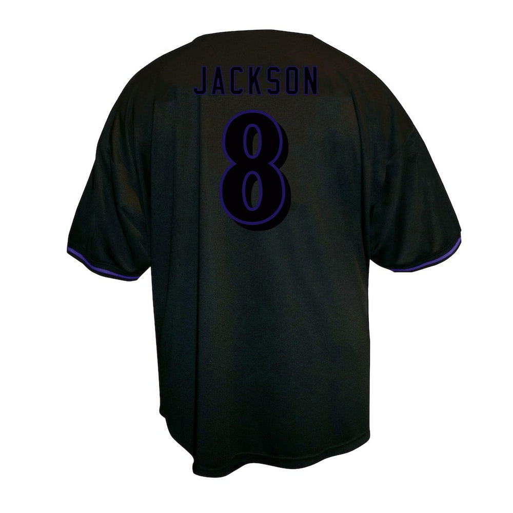 NFL Baltimore Ravens Lamar Jackson  Big & Tall Baseball Button-Up Shirt