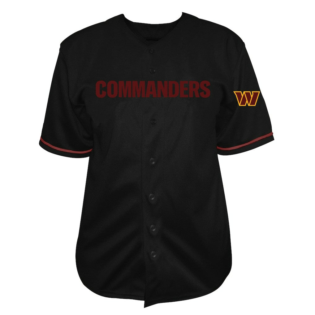 NFL Washington Commanders Jayden Daniels  Big & Tall Baseball Button-Up Shirt