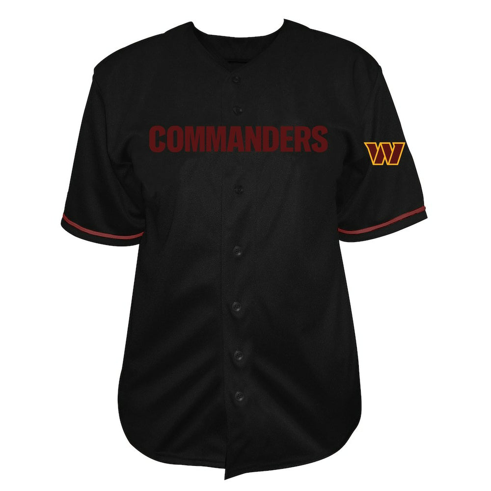 NFL Washington Commanders Jayden Daniels  Big & Tall Baseball Button-Up Shirt