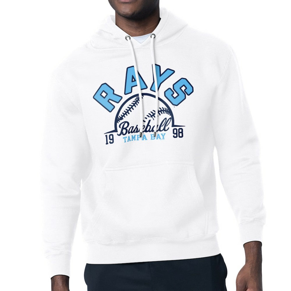 Tampa Bay Rays Starter Half Ball Team Graphic Pullover Hoodie - White