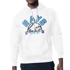 Tampa Bay Rays Starter Half Ball Team Graphic Pullover Hoodie - White