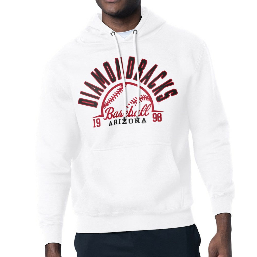 Arizona Diamondbacks Starter Half Ball Team Graphic Pullover Hoodie - White