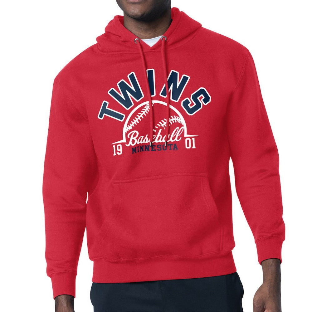 Minnesota Twins Starter Half Ball Team Graphic Pullover Hoodie - Red