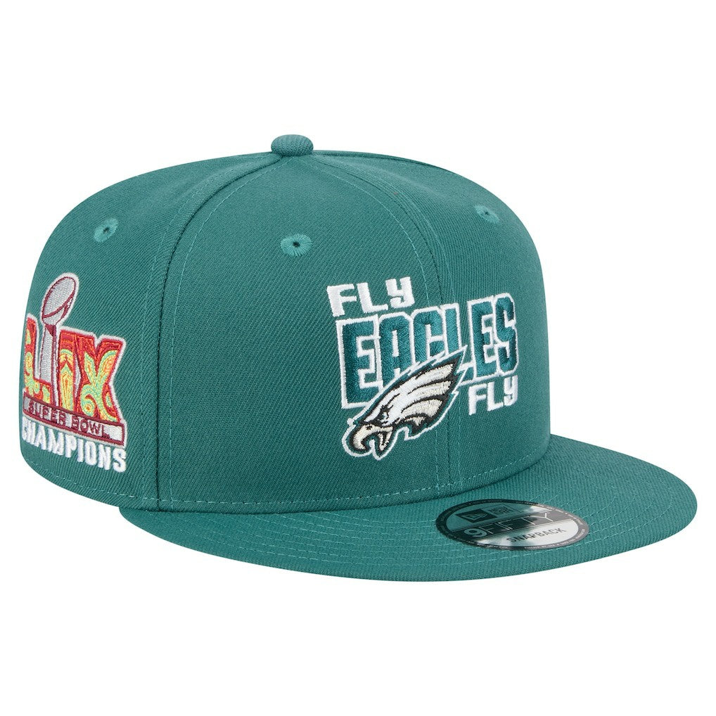 NFL Philadelphia Eagles Super Bowl LIX Champions Side Patch 9FIFTY Snapback Hat